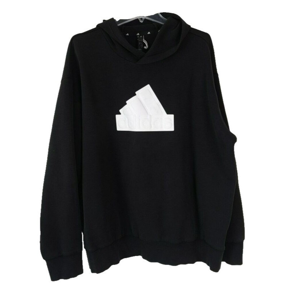 Adidas Future Icon Badge Of Sport Black Hoodie Men Size 2XL Black / White